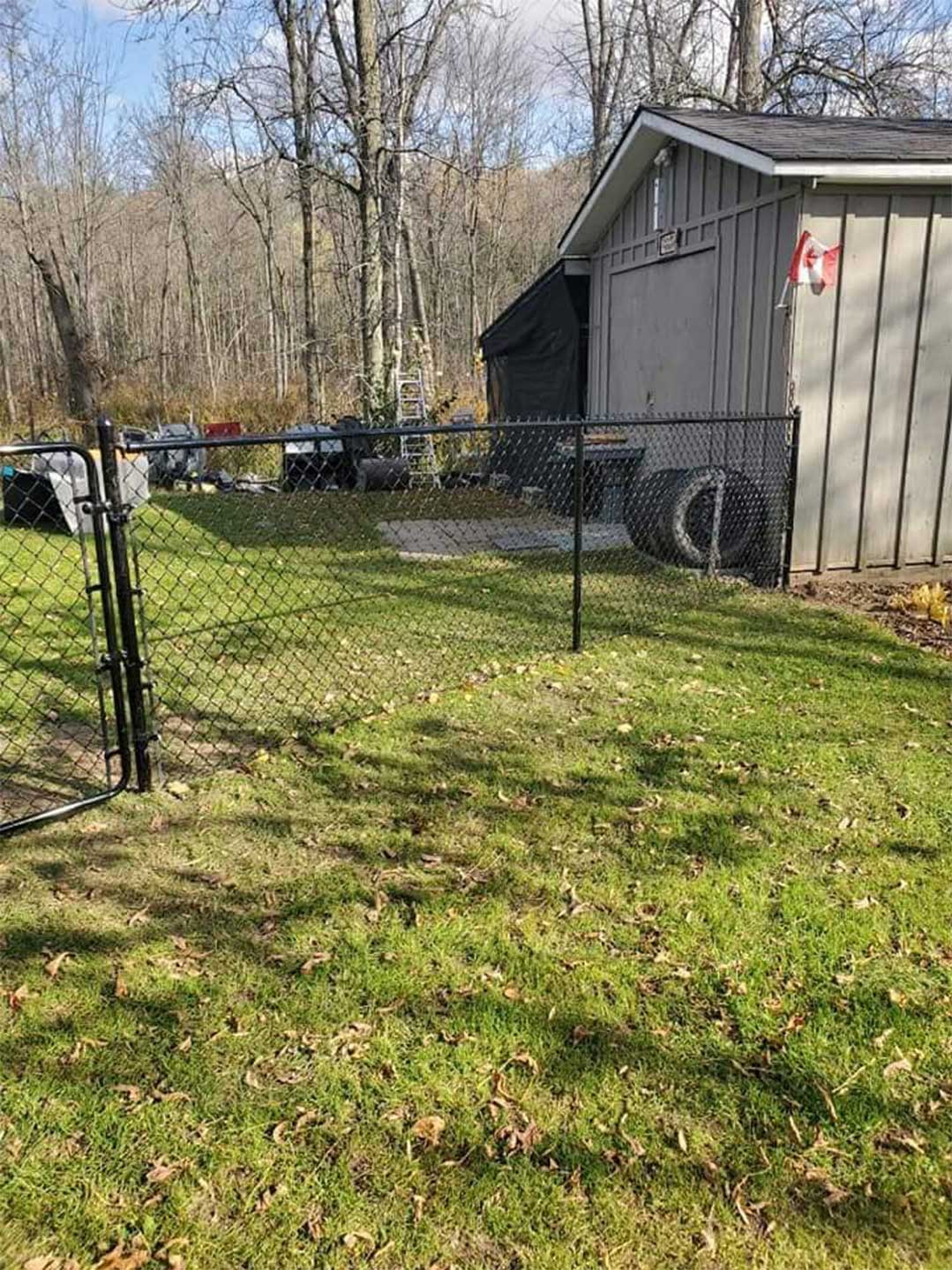 chain link fencing with gate